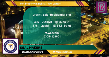 Residential Plot for Sale in Bahria Town, Lahore - (BP-57728)
