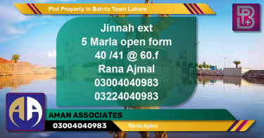 Residential Plot for Sale in Bahria Town, Lahore - (BP-57748)