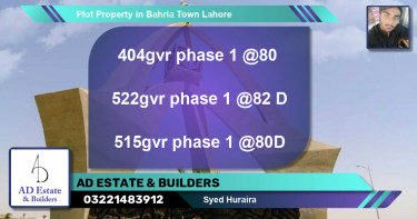 Residential Plot for Sale in Bahria Town, Lahore - (BP-57761)