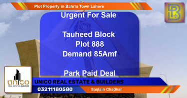 Residential Plot for Sale in Bahria Town, Lahore - (BP-57774)