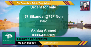 Residential Plot for Sale in Bahria Town, Lahore - (BP-57783)