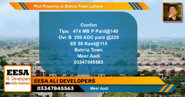 Residential Plot for Sale in Bahria Town, Lahore - (BP-57806)