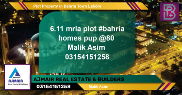 Residential Plot for Sale in Bahria Town, Lahore - (BP-57812)