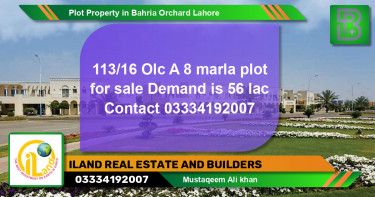 Residential Plot for Sale in Bahria Orchard, Lahore - (BP-57890)