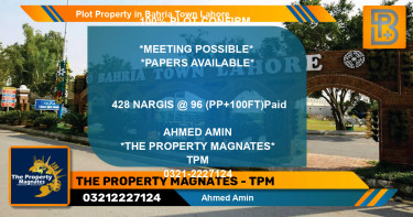 Residential Plot for Sale in Bahria Town, Lahore - (BP-57896)