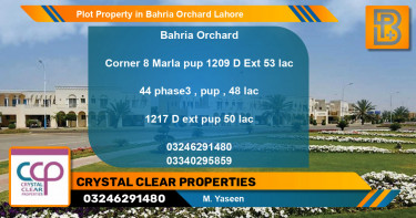 Residential Plot for Sale in Bahria Orchard, Lahore - (BP-57903)