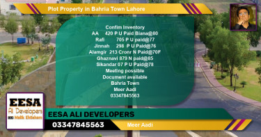 Residential Plot for Sale in Bahria Town, Lahore - (BP-57908)