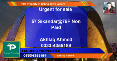 Residential Plot for Sale in Bahria Town, Lahore - (BP-57929)