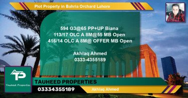 Residential Plot for Sale in Bahria Orchard, Lahore - (BP-57944)