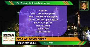 Residential Plot for Sale in Bahria Town, Lahore - (BP-57956)