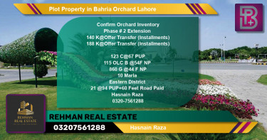 Residential Plot for Sale in Bahria Orchard, Lahore - (BP-58006)