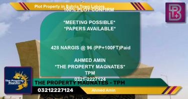 Residential Plot for Sale in Bahria Town, Lahore - (BP-58015)