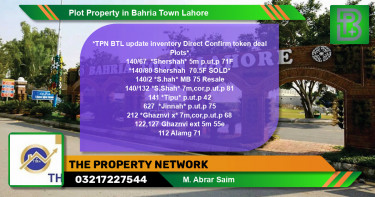 Residential Plot for Sale in Bahria Town, Lahore - (BP-58026)