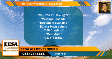 Residential Plot for Sale in Bahria Town, Lahore - (BP-58085)