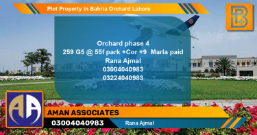 Residential Plot for Sale in Bahria Orchard, Lahore - (BP-58105)