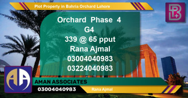 Residential Plot for Sale in Bahria Orchard, Lahore - (BP-58106)