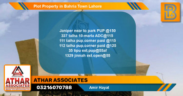 Residential Plot for Sale in Bahria Town, Lahore - (BP-58135)