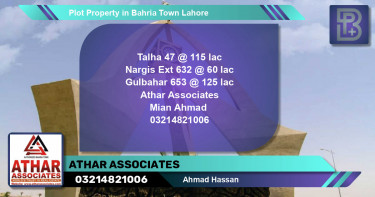 Residential Plot for Sale in Bahria Town, Lahore - (BP-58153)