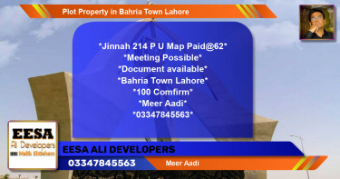 Residential Plot for Sale in Bahria Town, Lahore - (BP-58174)