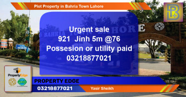 Residential Plot for Sale in Bahria Town, Lahore - (BP-58246)