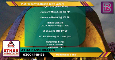 Residential Plot for Sale in Bahria Town, Lahore - (BP-58273)