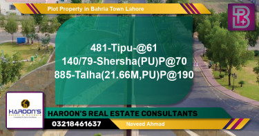 Residential Plot for Sale in Bahria Town, Lahore - (BP-58278)