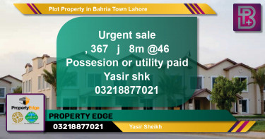 Residential Plot for Sale in Bahria Town, Lahore - (BP-58365)