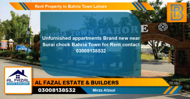 Residential Property for Rent in Bahria Town, Lahore - (BP-58366)