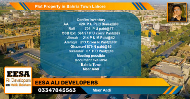 Residential Plot for Sale in Bahria Town, Lahore - (BP-58380)