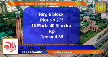 Residential Plot for Sale in Bahria Town, Lahore - (BP-58387)