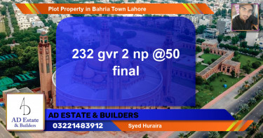 Residential Plot for Sale in Bahria Town, Lahore - (BP-58399)
