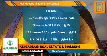Residential Plot for Sale in Bahria Town, Lahore - (BP-58403)