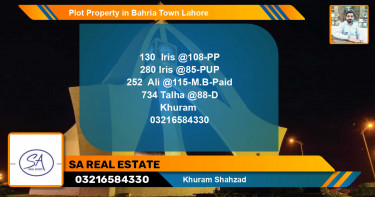 Residential Plot for Sale in Bahria Town, Lahore - (BP-58410)
