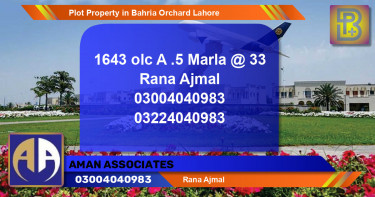 Residential Plot for Sale in Bahria Orchard, Lahore - (BP-58423)