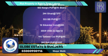 Residential Plot for Sale in Bahria Town, Lahore - (BP-58474)