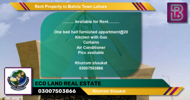 Residential Property for Rent in Bahria Town, Lahore - (BP-58514)