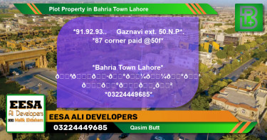 Residential Plot for Sale in Bahria Town, Lahore - (BP-58531)
