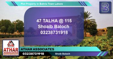 Residential Plot for Sale in Bahria Town, Lahore - (BP-58542)