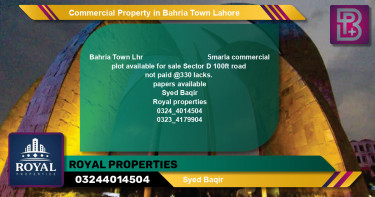 Commercial Property for Sale in Bahria Town, Lahore - (BP-58591)