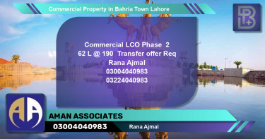 Commercial Property for Sale in Bahria Town, Lahore - (BP-58615)