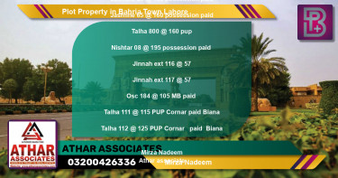 Residential Plot for Sale in Bahria Town, Lahore - (BP-58664)