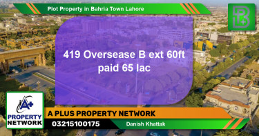 Residential Plot for Sale in Bahria Town, Lahore - (BP-58671)