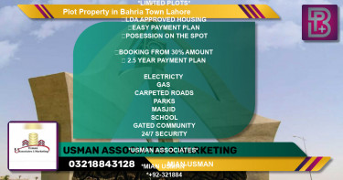 Residential Plot for Sale in Bahria Town, Lahore - (BP-58688)