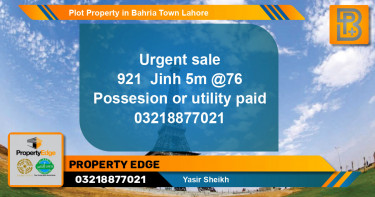 Residential Plot for Sale in Bahria Town, Lahore - (BP-58738)