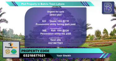 Residential Plot for Sale in Bahria Town, Lahore - (BP-58748)