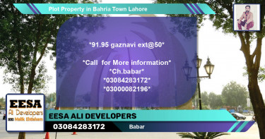Residential Plot for Sale in Bahria Town, Lahore - (BP-58788)