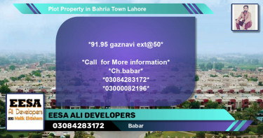 Residential Plot for Sale in Bahria Town, Lahore - (BP-58790)