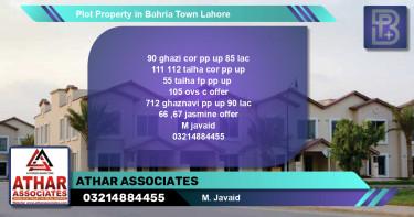 Residential Plot for Sale in Bahria Town, Lahore - (BP-58791)
