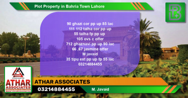 Residential Plot for Sale in Bahria Town, Lahore - (BP-58793)