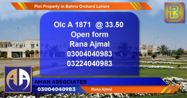 Residential Plot for Sale in Bahria Orchard, Lahore - (BP-58799)